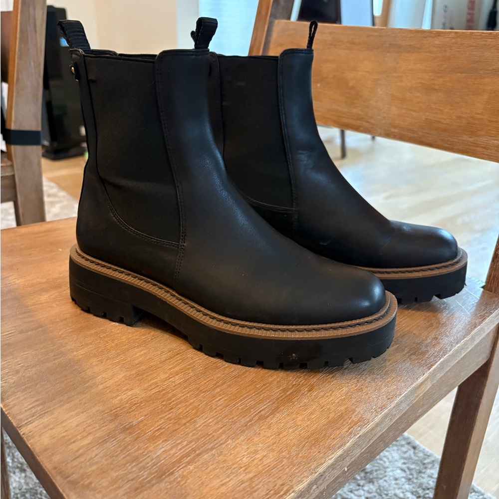 Sam Edelman Black Leather Ankle Boots